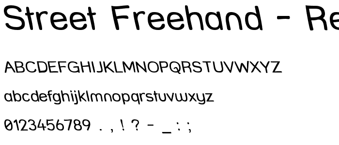 Street Freehand - Rev font